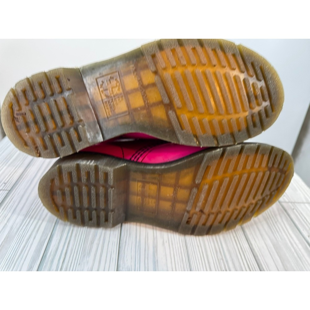 Dr Martens 1460W Hot Pink Patent Leather Lace Up Combat Boots Women's Size 6 - Picture 12 of 14